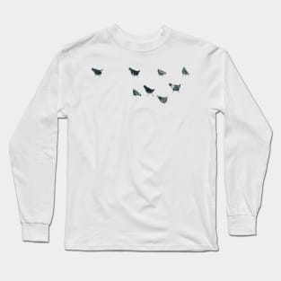 Wandering chooks (cut-out) Long Sleeve T-Shirt